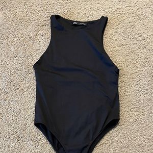 Zara Halterneck Black Bodysuit